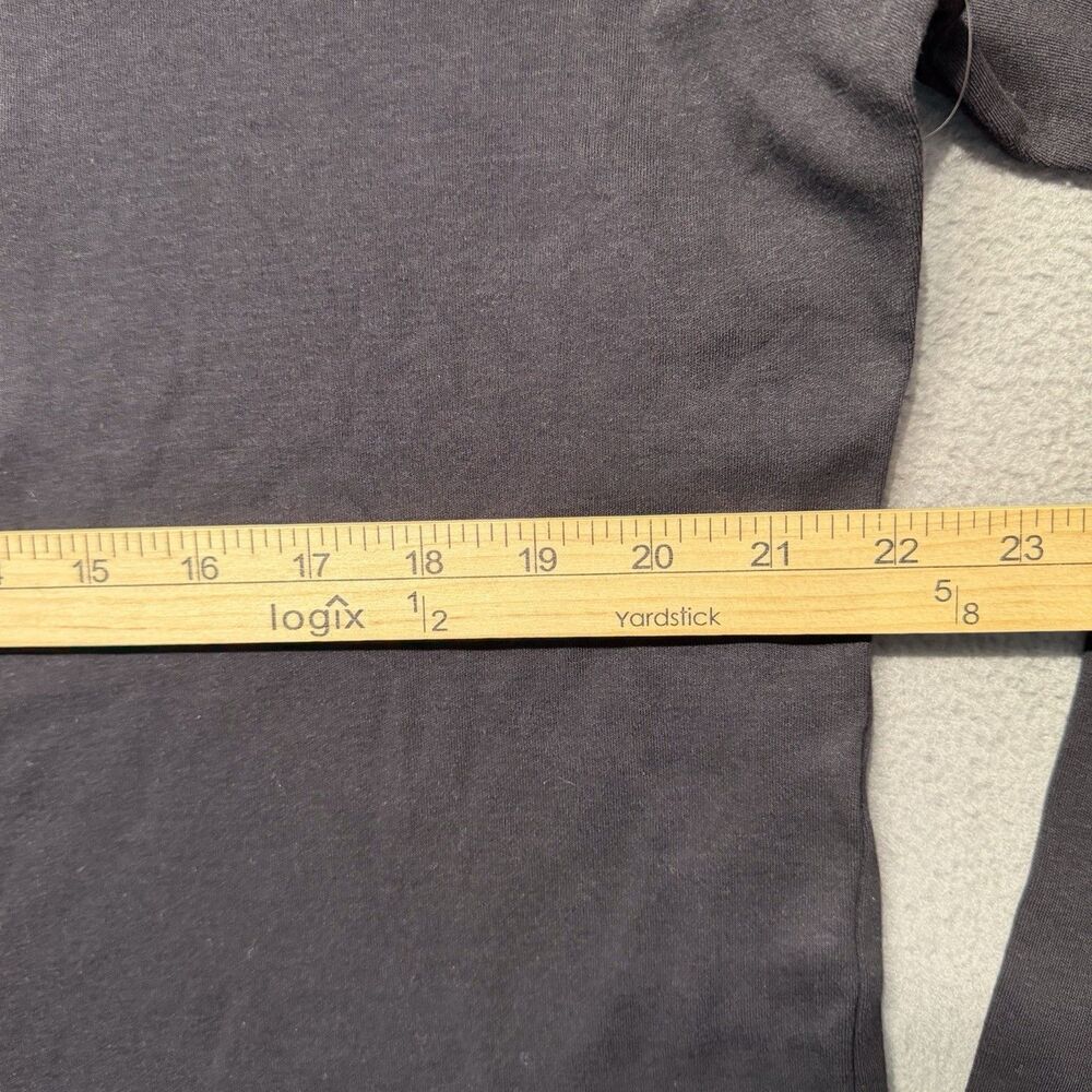 St Johns Bay Womens XL Mock Neck Shirt Black Long Sleeve Cotton T Shirt NWT - Picture 6 of 7